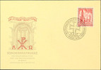 Berlin 20 Pfg Emperor Wilhelm memorial church on official unmailed First Day Cover with first day special cancel BERLIN W30 9.8.53, i -