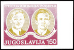 Jugoslawien 1, 50 Din. Filipovic and Dragovic, unperforated from right margin of sheet, mint never hinged, impeccable -