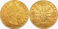 Frankreich Louis d'or à la mèche longue 1653 Louis XIV (1643-1715)  Amiens Etat: vz / Gadoury 2