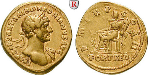 Aureus 118 Hadrian, 117-138, Gold, 7,31 g very fine to extremely fine / very fine, slightly