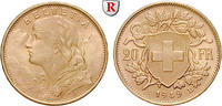 Switzerland 20 Franken Swiss Confederation, Gold, 6,4516 g -