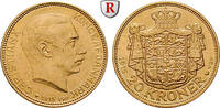 20 Kroner 1915 Dänemark Christian X., 1912-1947, Gold, 8,96 g ss-vz/vz+, Kratzer auf Vs.
