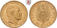 Preussen 20 Mark Wilhelm I., 1861-1888, Gold, 7,965 g -
