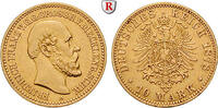Mecklenburg-Schwerin 10 Mark Friedrich Franz II., 1842-1883, 10 Mark 1878, A. Gold. Jaeger 231. -