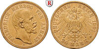 Anhalt 20 Mark Friedrich I., 1871-1904, 20 Mark 1901, A. Portrait / Reichsadler. Gold. Jaeger 181., Gold, 7,97 g -