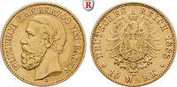 Baden 10 Mark Friedrich I., 1852-1907, 10 Mark 1888, G. Gold. Jaeger 186. current price. -