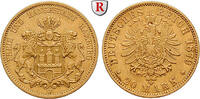 Hamburg 20 Mark 20 Mark 1879, J. Gold. Jaeger 210. current price. -
