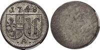 Salzburg-Erzbistum Einseitiger Pfennig Andreas Jakob von Dietrichstein 1747-1753.