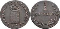 Baden-Durlach CU-1/2 Kreuzer Ludwig 1818-1830. -