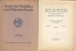 Medaillen und Thematik Archiv für Medallen- und Plaketten-Kunde. -