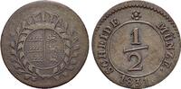Württemberg 1/2 Kreuzer Wilhelm I. 1816-1864. -