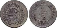 Württemberg 1/2 Kreuzer Wilhelm I. 1816-1864. -