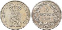 Hessen-Darmstadt 3 Kreuzer Ludwig III. 1848-1877. -