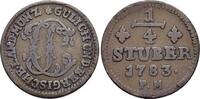 Jülich-Berg CU-1/4 Stüber 1 Karl Theodor von Pfalz-Sulzbach 1742-1799. -