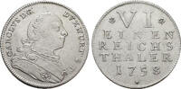 Württemberg 1/6 Taler (Kriegsgeld) Karl Eugen 1744-1793. -