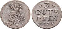 Brandenburg-Preussen 3 Gute Pfennig Friedrich Wilhelm I. - der Soldatenkönig 1713-1740. -
