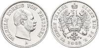 Brandenburg-Preussen 1/6 Taler Wilhelm I. 1861-1888. -