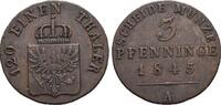 Brandenburg-Preussen CU-3 Pfennig Friedrich Wilhelm IV. 1840-1861. -