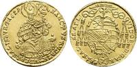Salzburg-Erzbistum Gold-1/2 Dukat Guidobald Graf von Thun und Hohenstein 1654-1668. -