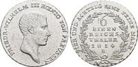 Brandenburg-Preussen 1/6 Taler Friedrich Wilhelm III. 1797-1840. -