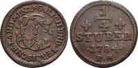Jülich-Berg CU-1/4 Stüber 1 Karl Theodor von Pfalz-Sulzbach 1742-1799. -