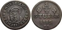 Jülich-Berg CU-1/4 Stüber 1 Karl Theodor von Pfalz-Sulzbach 1742-1799. -