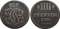 Trier-Erzbistum CU-4 Pfennig Johann Philipp von Walderdorff 1756-1768. -