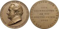 Personenmedaillen Bronze-Medaille Goethe, Johann Wolfgang von *1749 Frankfurt +1832. -