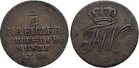 Brandenburg-Preussen CU-1/2 Kreuzer Friedrich Wilhelm II. 1786-1797. -