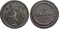 Pfalz-Birkenfeld-Zweibrücken 1/2 Kreuzer Karl August II. 1775-1795. -