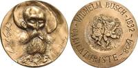 Personenmedaillen Bronze-Medaille Busch, Wilhelm *1832 +1908, Humoristischer Zeichner und Dichter. -