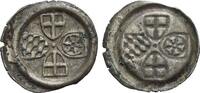 Köln-Erzbistum Einseitiger Heller o.Jahr 1502 Hermann von Hessen 1480-1508. Min.Fd.-Belag, EF