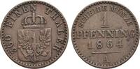 Brandenburg-Preussen CU-Pfennig Wilhelm I. 1861-1888. -