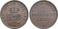 Brandenburg-Preussen CU-3 Pfennig Wilhelm I. 1861-1888. -