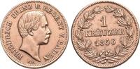 Baden-Durlach CU-Kreuzer 1856 Friedrich I. 1852-1907. Gereinigt, fast vo... 56.65 US$  +  28.91 US$ shipping