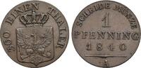 Brandenburg-Preussen CU-Pfennig 1840 A Friedrich Wilhelm III. 1797-1840.... 56.65 US$  +  28.91 US$ shipping