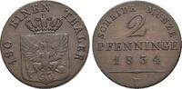 Brandenburg-Preussen CU-2 Pfennig 1834 D Friedrich Wilhelm III. 1797-184... 91.34 US$  +  28.91 US$ shipping