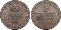 Brandenburg-Preussen CU-3 Pfennig 1828 D Friedrich Wilhelm III. 1797-184... 172.27 US$  +  28.91 US$ shipping
