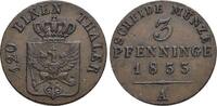 Brandenburg-Preussen CU-3 Pfennig 1833 A Friedrich Wilhelm III. 1797-184... 56.65 US$  +  28.91 US$ shipping