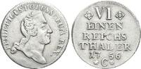 Brandenburg-Preussen 1/6 Taler Friedrich II. 1740-1786, Münzstätte Kleve. -