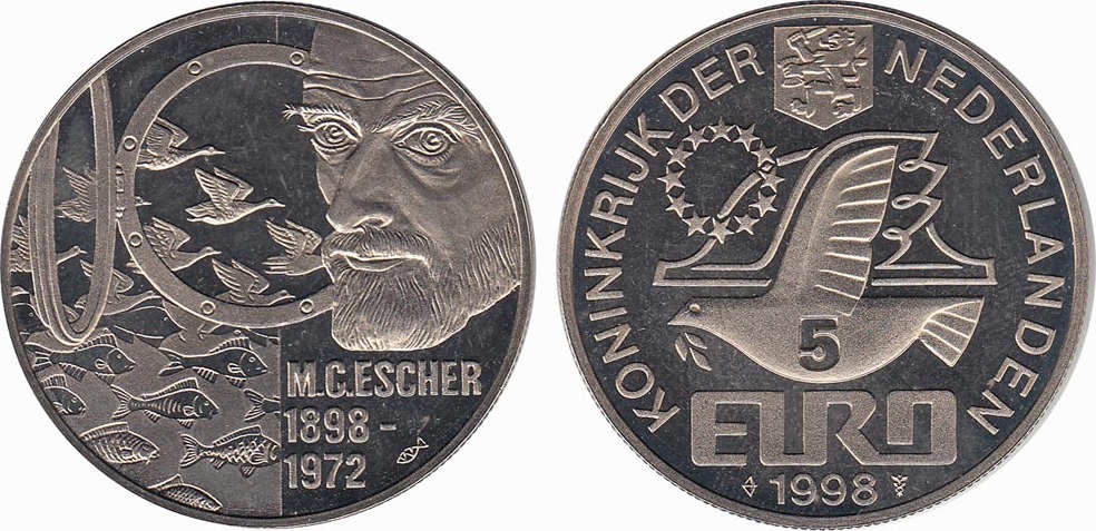 Netherlands 5 Euro 1998 M.C. Escher 