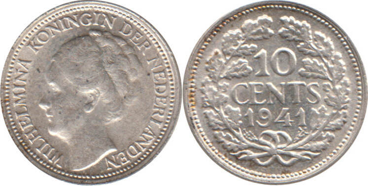 Nederland Koninkrijk 10 Cent 1941 Wilhelmina 1890 1948 Xf MA Shops nederland-koninkrijk-10-cent-1941-wilhelmina-1890-1948-xf-ma-shops