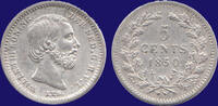 Nederland Koninkrijk 5 Cent Willem III 1849-1890 -