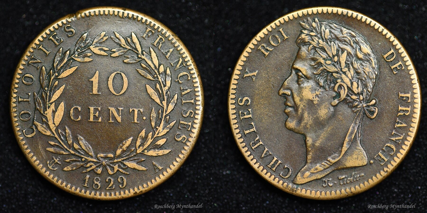 Mynter 10 Centimes 1829 A Franske Colonier Kv 1 MA Shops mynter-10-centimes-1829-a-franske-colonier-kv-1-ma-shops