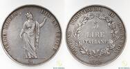 Mynter 5 Lire Italy  1848-M Kv XF, Cleaned  148.49 US$  +  19.80 US$ shipping