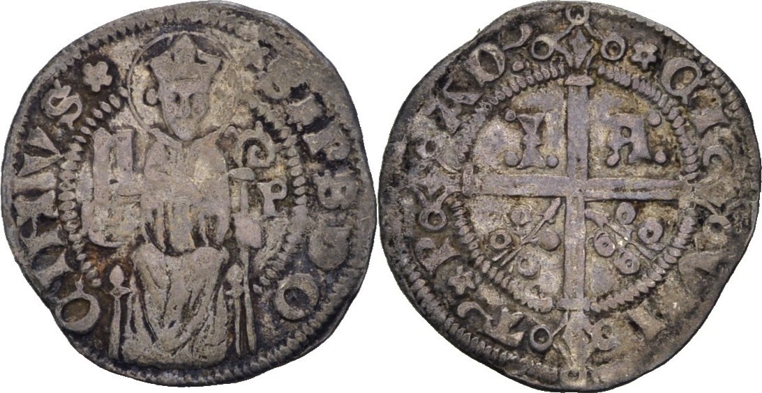 carrarino da 2 soldi 1345-1350 italien padua iacopo ii da