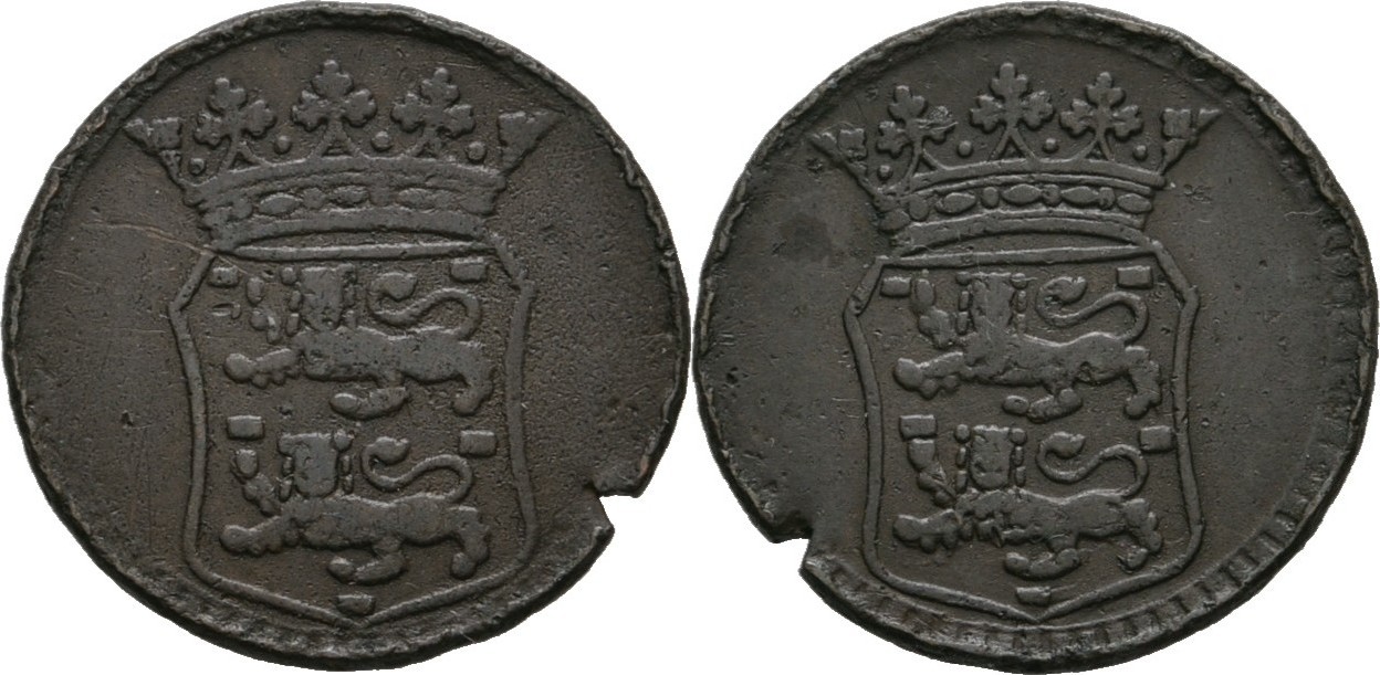 Niederlande VOC Friesland Hybrid Duit 1756-1757
