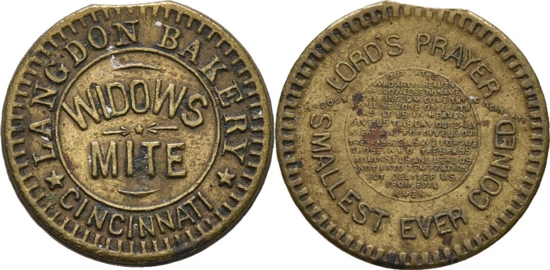 USA Cincinnati Brotmarke Token Langdon Bakery Cincinnati Ohio Zainende