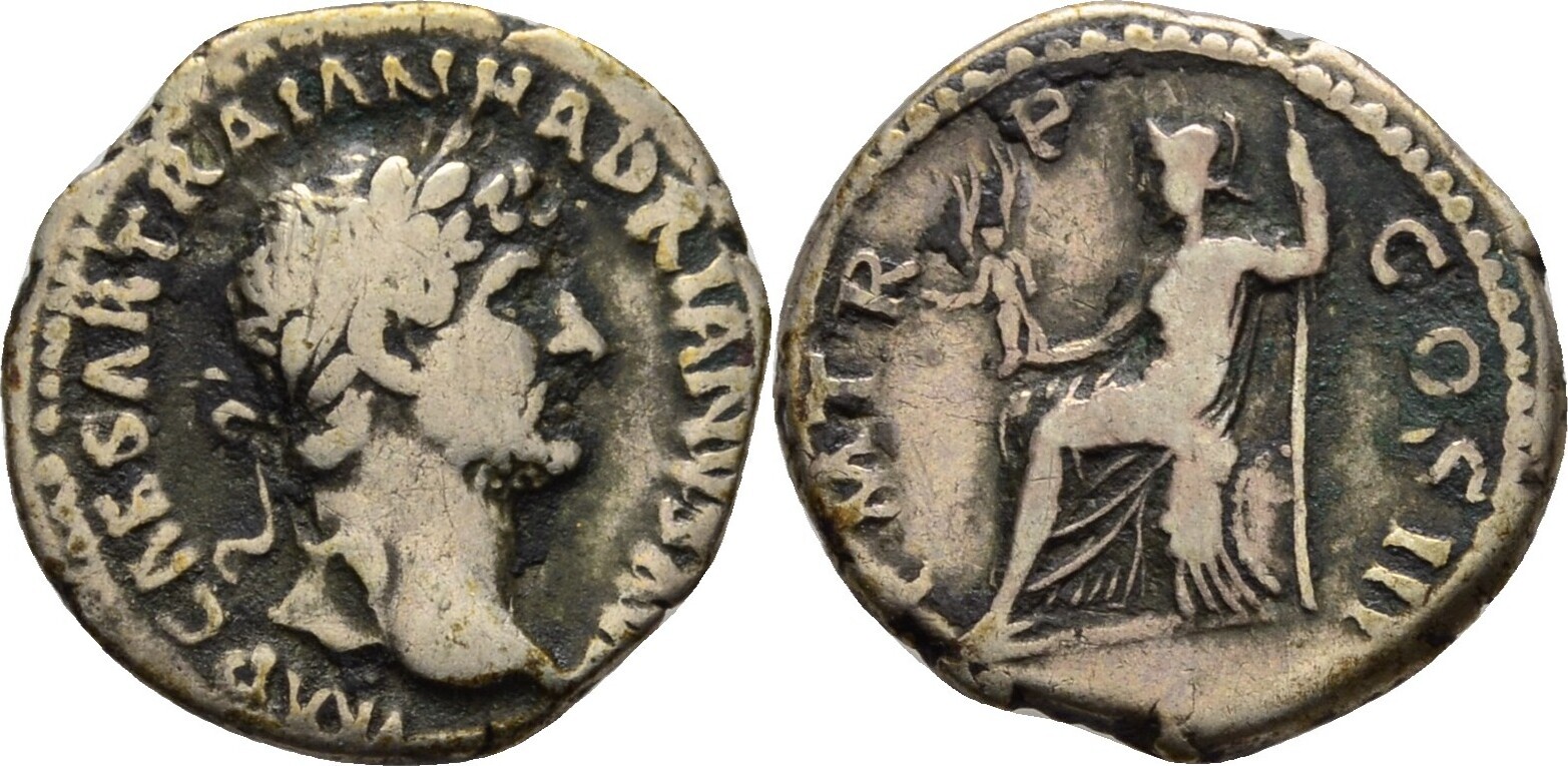 RÖMISCHE KAISERZEIT Denar 121-123 Hadrian, 117-138 VF | MA-Shops