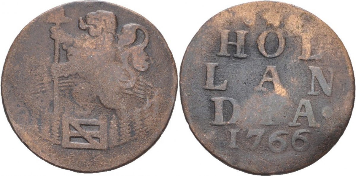 1 duit 1766 nl - holland f